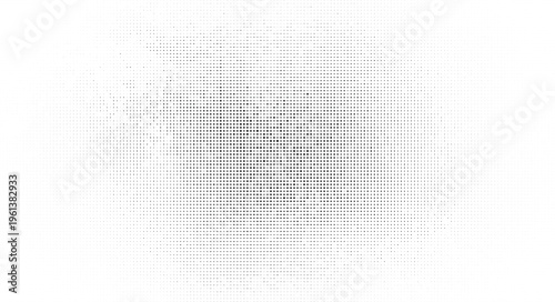 Radial abstract pattern of black dots on transparent grey checkered background.