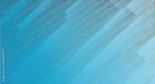 Abstract halftone background, blue gradient and black dots pattern, creative vector illustration, modern design.
