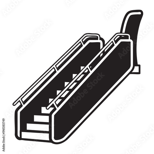 Airplane boarding stairs lead to aircraft door for passenger embarkation illustrated