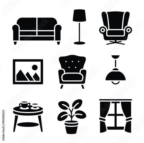 Home Decor and Interior Objects Icon Pack