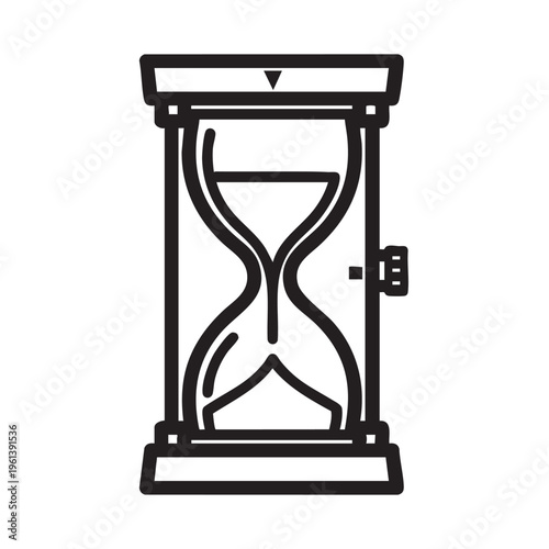 An illustration of a clear vector egg timer outline.