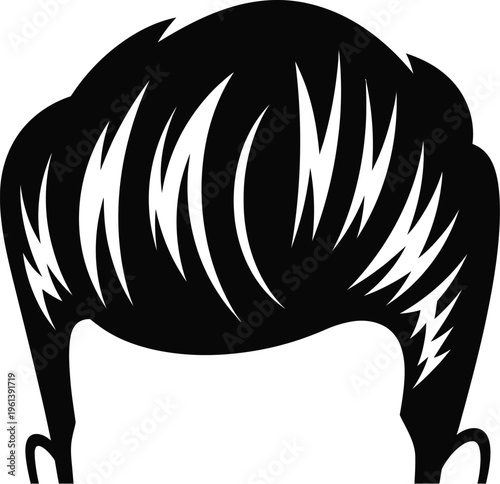 Man getting a haircut stylish back view illustration
