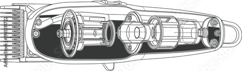 Man hair cut illustration with clippers and fading techniques