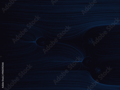 Flow Field Streamlines Abstract Vector Background