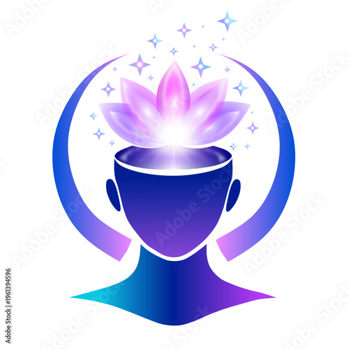 Digital awakening and expansion of consciousness. A symbol of expanding consciousness, awareness, spiritual growth, and inner transformation.
