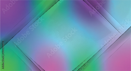 Abstract background featuring geometric color block design in purple, blue, green, and pink hues with grid pattern.