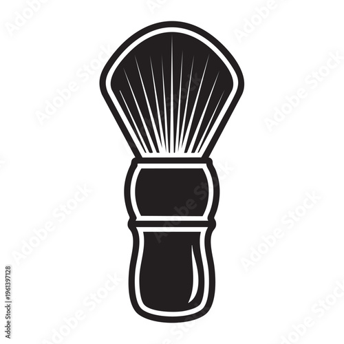 An illustration of a shaving brush on a white background