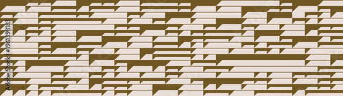 Ochre 3D Pattern with sharp shadows in brutalism style, contrasting abstract composition with simple geometry, geometric volumetric modular design shapes, minimalist structural ornament