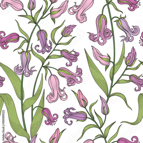 Floral seamless pattern. Flower background. Flourish garden texture with flowers.