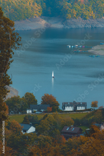 autumn landscape with lake