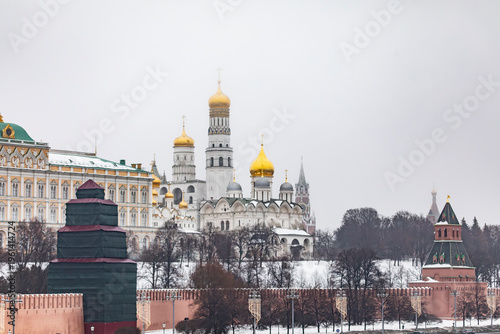 Cathedral Square of the Moscow Kremlin in winter