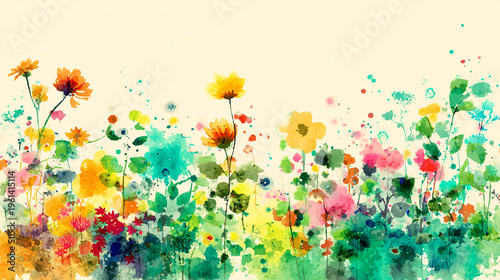 Elegant wedding invitation card background . Minimal hand painted watercolor Cosmosflowers texture template background. Design for wedding, vip cover, poster, rsvp moderncard. Valentine's Day