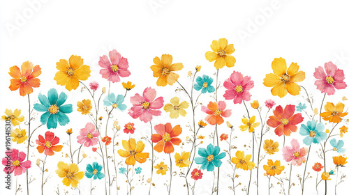 Elegant wedding invitation card background . Minimal hand painted watercolor Cosmosflowers texture template background. Design for wedding, vip cover, poster, rsvp moderncard. Valentine's Day