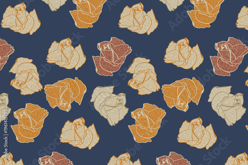 A structured maroon and cream floral tile design with a Victorian feel suitable for floor tiles traditional upholstery and heritage style branding