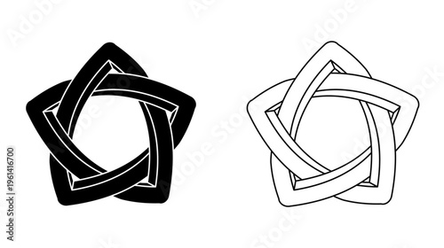 pentagram symbol vector for icon web wallpaper tattoo symbol religion logo. vector illustration