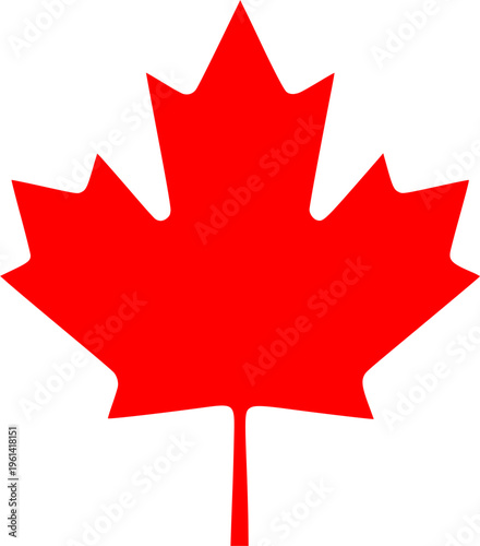Maple leaf icon. Canada flag sign. Red maple leaves vector illustration. National Canadian emblem. Autumn fall symbol. Maple silhouette.
