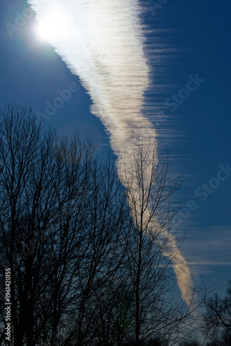 Smoke in the sunlight