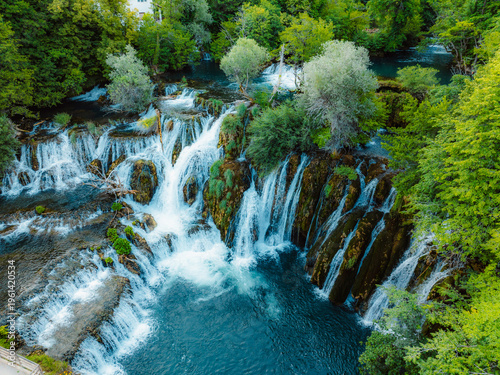 Great Una Waterfalls in Bosnia and Herzegovina near Martin Brod