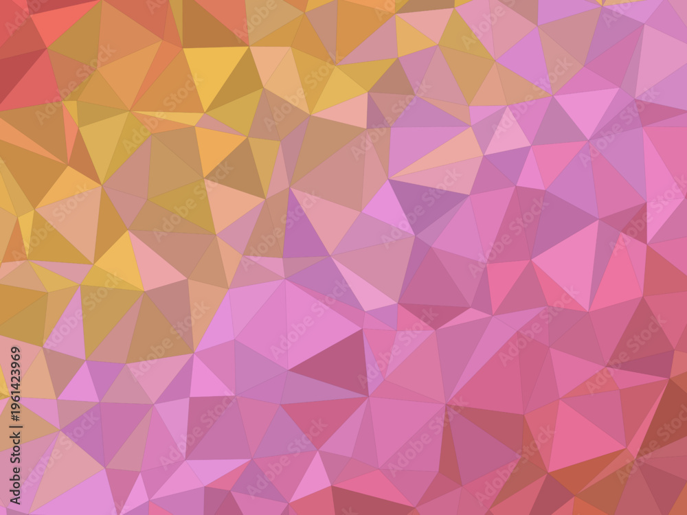 Obraz premium Colorful Low Poly Mosaic Pattern Digital Art Design