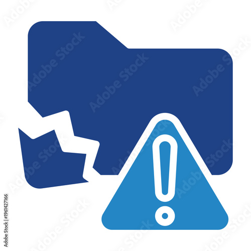 Breach Dual Tone Color Icon, Mini Illustration For Modern Concept, Ui, Ux Web And App Development. Related To Cyber Security, Data Protection.