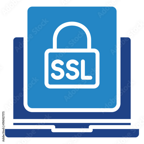 Certificate Lock Dual Tone Color Icon, Mini Illustration For Modern Concept, Ui, Ux Web And App Development. Related To Cyber Security, Data Protection.