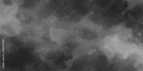 A dark storm cloud pattern with blue light and smoky mist textures flows across a weathered old paper background for a dramatic nature design