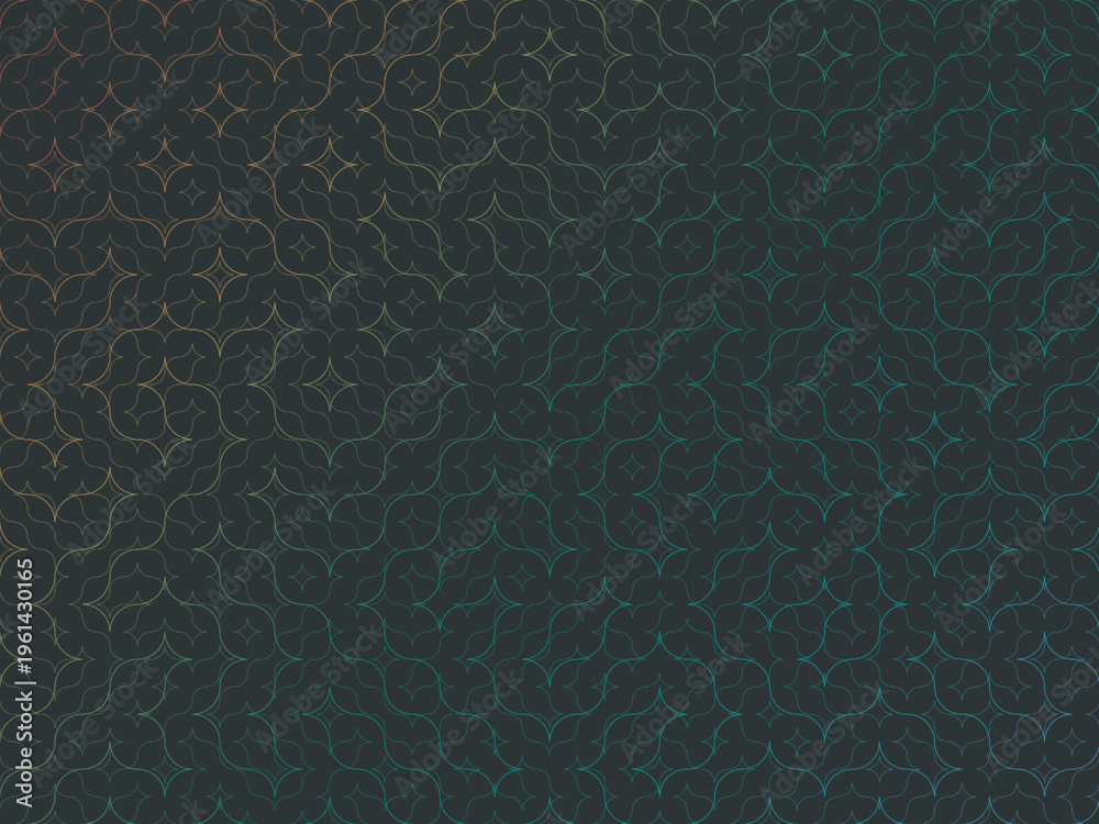 Fototapeta premium Organic Arc Tiling Geometric Vector Pattern