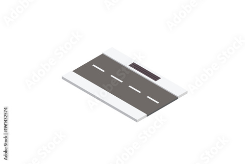 Isometric Road Crosswalk Intersection Segment
