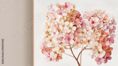 Wallpaper Mural watercolor botanical Lilly flowers texture template background.Elegant wedding invitation card background . Minimal hand painted Design for wedding or Valentine's Day Torontodigital.ca