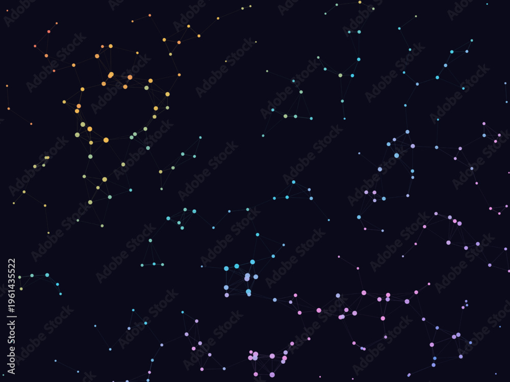 Fototapeta premium Modern Molecular Structure Wireframe Vector Background