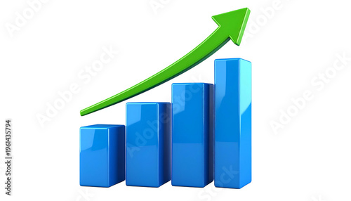3D bar chart with rising blue columns and a green upward arrow on a black background Free Download 3D bar chart with rising blue columns and a green upward arrow on a black background - GFXLoad