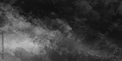Abstract black and white old paper texture with smoky clouds and dark storm motion across a moonlit night sky