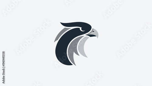 Abstract eagle head logo design