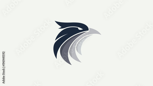 Abstract eagle head symbol design
