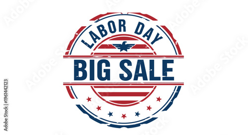 Labor day big sale stamp emblem with american flag stripes and stars Free Download Labor day big sale stamp emblem with american flag stripes and stars - GFXLoad