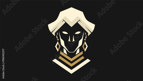 Abstract figure illustration on black