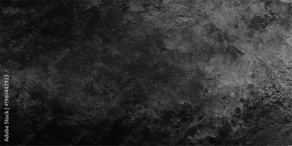 Fototapeta premium A dark and aged grunge wall texture featuring a rough gray concrete surface with a dirty vintage pattern for a black textured wallpaper backdrop