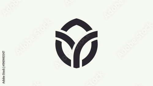 Abstract geometric emblem design