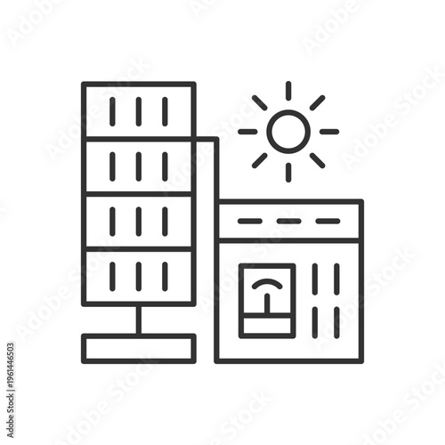 Solar Panel Inverter Icon
