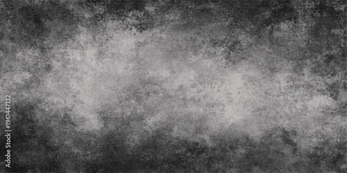 Dark abstract grunge background featuring a smoky black and white cloud pattern with vintage paper texture and moody storm fog motion