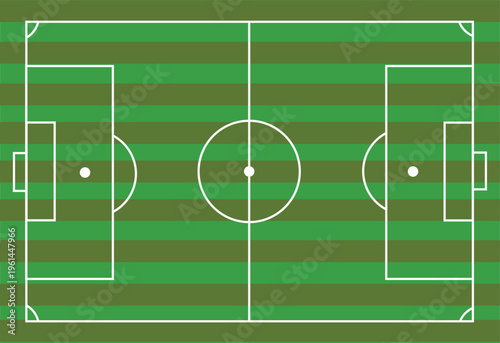 Soccer field marking scheme, soccer field top view scheme, game strategy plan of soccer