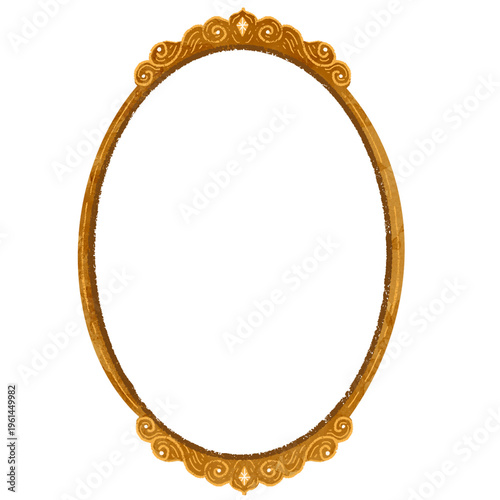 vintage wooden frame for your design - transparant background isolated white