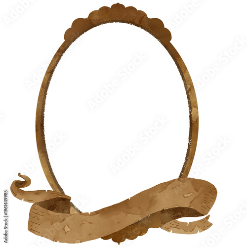 vintage wooden frame for your design - transparant background isolated white