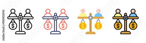 Equity icon sheet multiple style collection