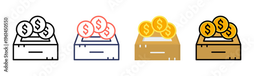 Donation icon sheet multiple style collection