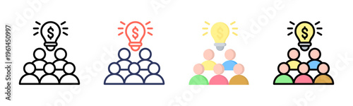 Crowds  icon sheet multiple style collection