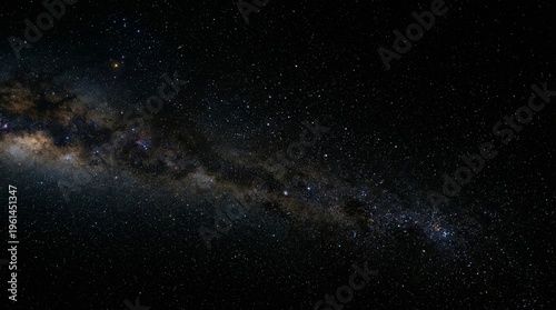 Cuadro en lienzo Breathtaking vastness of the Milky Way galaxy with countless stars and cosmic du