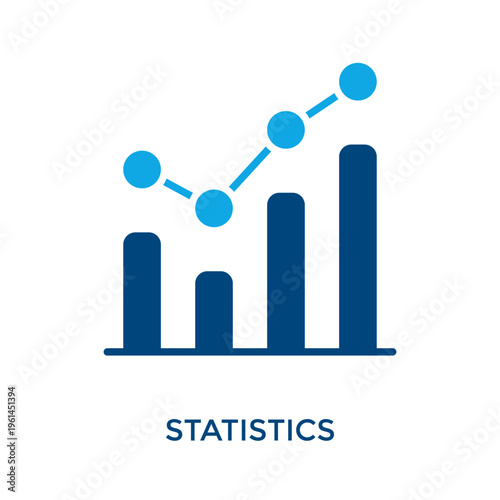 Statistics Icon Dual Tone Style. Vector Illustration For Graphic Design