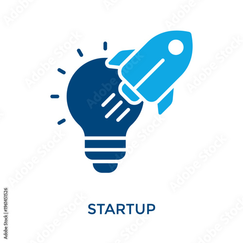 Startup Icon Dual Tone Style. Vector Illustration For Graphic Design