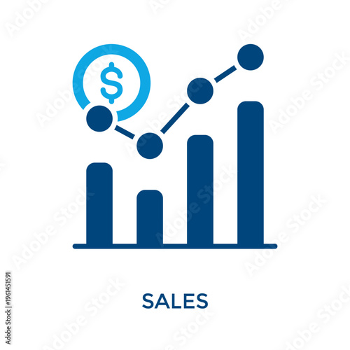 Sales Icon Dual Tone Style. Vector Illustration For Graphic Design